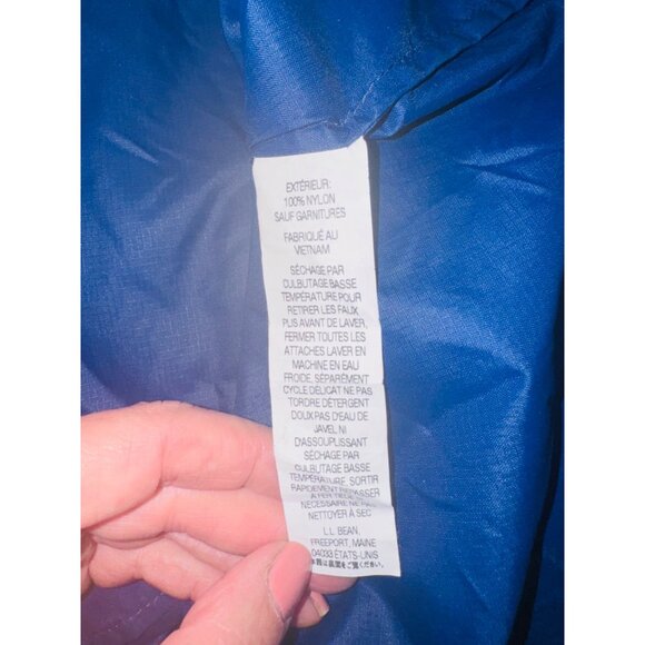 L.L. Bean Mens Blue Nylon Windbreaker Jacket XL Waterproof Lightweight Outdoor - Picture 6 of 9